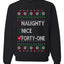 Funny Meme List Naughty, Nice, 41, Ugly Christmas Unisex Sweater, Crewneck Sweatshirts