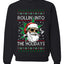Rollin' Into The Holidays Christmas Sweater, Ugly Christmas Unisex Sweater, Crewneck Sweatshirts