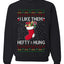 Hefty And Hung Christmas Sweater, Funny Unisex Ugly Christmas Crewneck Sweatshirts