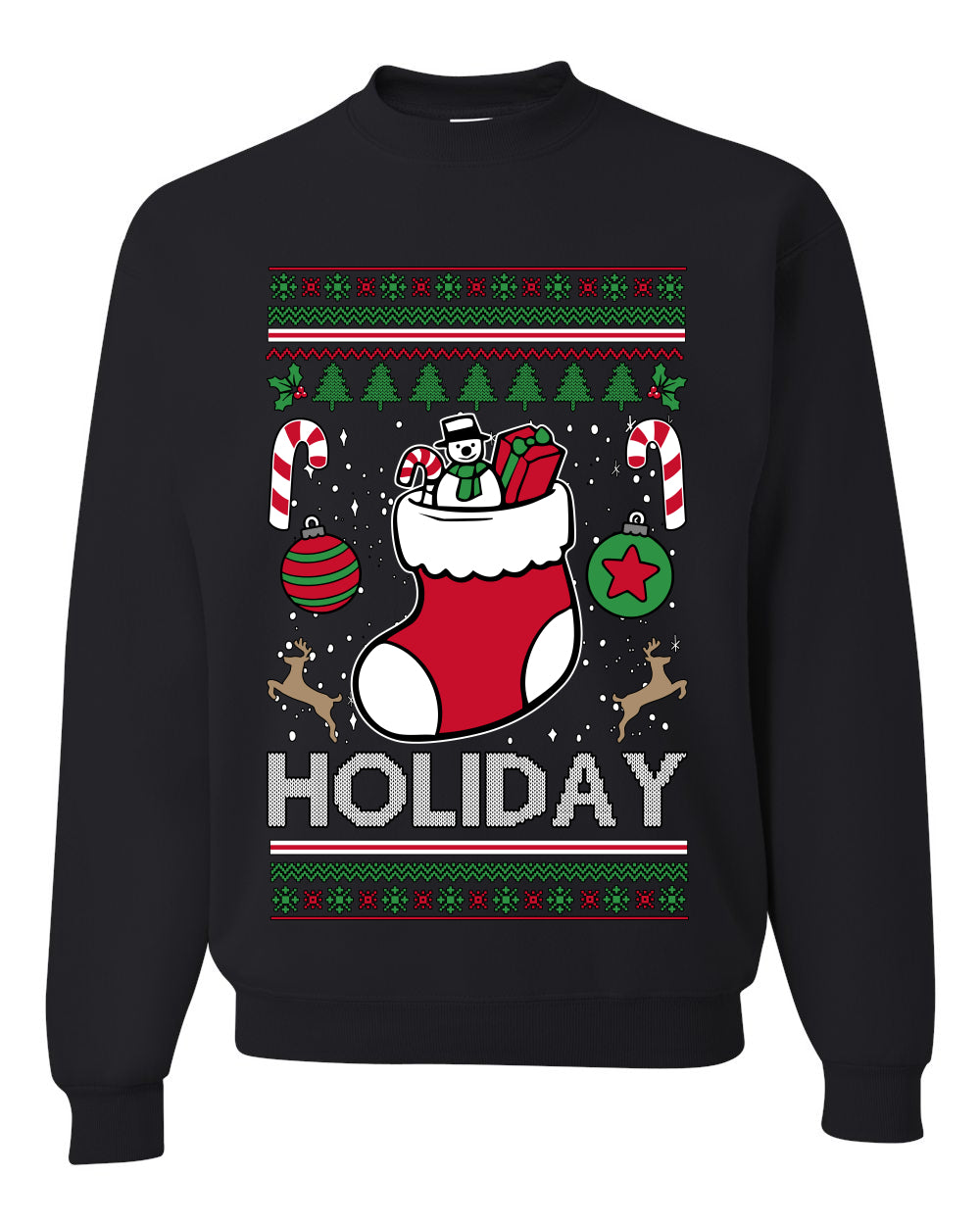 Holiday, Unisex Ugly Christmas Sweater, Crewneck Sweatshirts