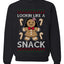 Lookin Like A Snack, Unisex Ugly Christmas Sweater Crewneck Sweatshirts
