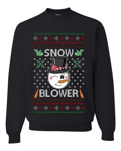 Snow Blower, Funny Unisex Ugly Christmas Crewneck Sweatshirts