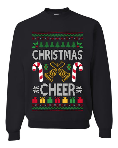 Christmas Cheer, Unisex Ugly Christmas Sweater, Crewneck Sweatshirts