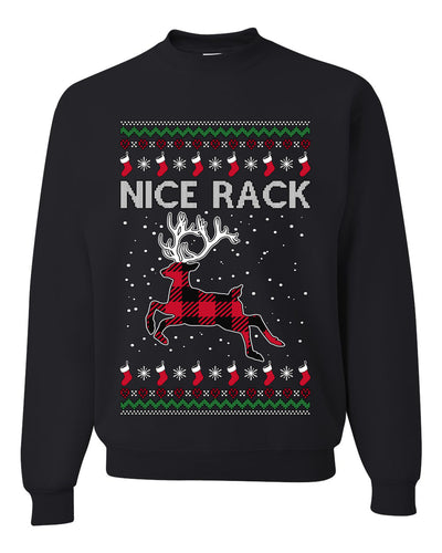 Nice Rack Well Hung, Unisex Ugly Christmas Sweater, Crewneck Sweatshirts