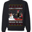 Aura Farming Through The Snow Meme, Unisex Ugly Christmas Sweater, Crewneck Sweatshirts