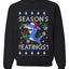 Season's Eatings Shark, Unisex Ugly Christmas Sweater Crewneck Sweatshirts