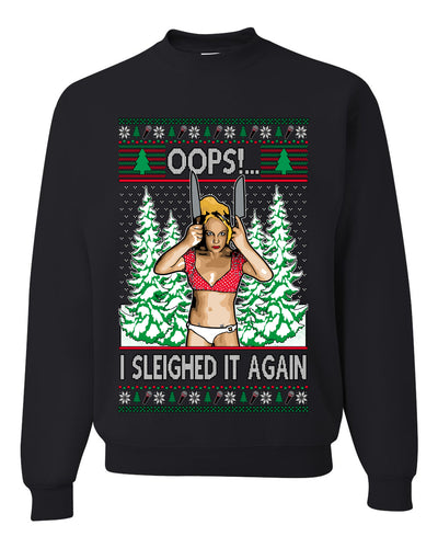 Funny, Knives Popstar Dancing, Music Lover Comedic Christmas Sweater Design, Unisex Crewneck Sweatshirts