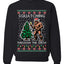 Squatching Through The Snow Bigfoot, Unisex Ugly Christmas Sweater Crewneck Sweatshirts