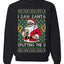 I Saw Santa Splitting The G, Unisex Ugly Christmas Sweater Crewneck Sweatshirts