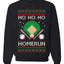Ho Ho Ho Homerun, Baseball Fan Christmas Design, Unisex Ugly Christmas Sweater Crewneck Sweatshirts