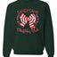 Candy Cane Christmas Club, Cute Bow Peppermint Design Unisex Christmas Sweater, Crewneck Sweatshirts