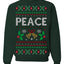 Peace Ugly Christmas Sweater Crewneck Sweatshirt