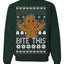 Bite This Funny Gingerbread Cookie Middle Finger Ugly Christmas Sweater Crewneck Sweatshirt