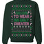 Too Cute to Wear an Ugly Sweater, Funny Xmas Ugly Christmas Sweater Crewneck Sweatshirt
