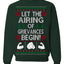 Let The Airing Of Grievances Begin Funny Tv Sitcom Festivus Ugly Christmas Sweater Crewneck Sweatshirt