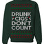 Drunk Cigs Don't Count Funny Cigarette Smoker Cig Ugly Christmas Sweater Crewneck Sweatshirt