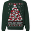 Is This Jolly Enough? Skeleton Skull Christmas Tree Ugly Christmas Sweater Crewneck Sweatshirt