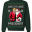 Santa's Favorite President Red Suit Trump Ugly Christmas Sweater Crewneck Sweatshirt
