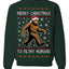 Merry Christmas Ya Filthy Humans Funny Sasquatch Bigfoot Ugly Christmas Sweater Crewneck Sweatshirt
