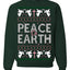 Peace On Earth Funny Xmas Cute Pink Angel Cross Ugly Christmas Sweater Crewneck Sweatshirt