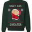 Ugly Ass Sweater Funny Santa Claus Butt Xmas Ugly Christmas Sweater Crewneck Sweatshirt
