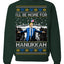 I'll Be Home for Hanukkah, Funny President Donald Trump JD Vance Winter Holiday Chanukah Hannukkah Channukah Ugly Christmas Sweater Crewneck Sweatshirt