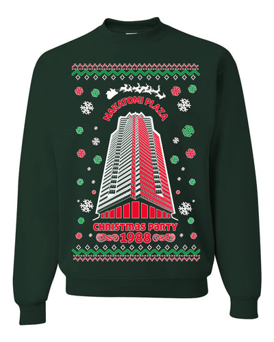 Nakatomi Plaza Christmas Party 1988 Merry Ugly Christmas Sweater Unisex Crewneck Graphic Sweatshirt