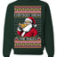 Everybody Knows the Rules Funny Santa Claus Pizza Score Ugly Christmas Sweater