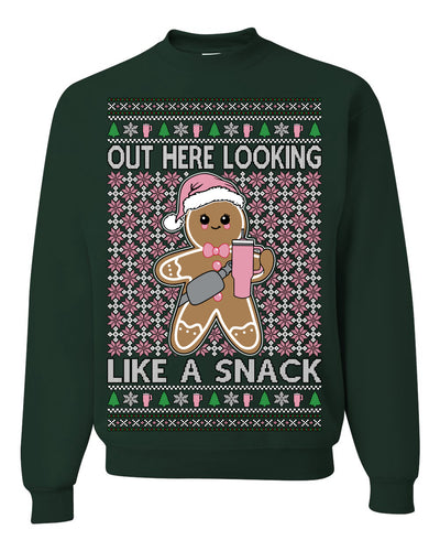 Out Here Looking Like a Snack Cute Xmas Cookie Ugly Christmas Sweater