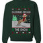 Dachshund Through The Snow, Cute Dog Christmas Sweater, Ugly Christmas Unisex Sweater, Crewneck Sweatshirts