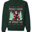 Should I Sleigh Or Should I Go, 80s Rock n' Roll Song, Electric Guitar, Ugly Christmas Unisex Sweater, Crewneck Sweatshirts