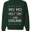 Ho Ho I'm Drunk, Funny Humor Christmas Unisex Sweater, Ugly Christmas Crewneck Sweatshirts