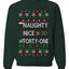 Naughty Nice 41, Ugly Christmas Unisex Sweater List, Extra Festive, Crewneck Sweatshirts