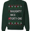 Funny Meme List Naughty, Nice, 41, Ugly Christmas Unisex Sweater, Crewneck Sweatshirts