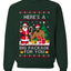 Here's A Big Package For You Black Santa Christmas Sweater, Unisex Ugly Christmas Crewneck Sweatshirts