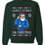 Santa Stands On Christmas, Unisex Ugly Christmas Sweater, Crewneck Sweatshirts