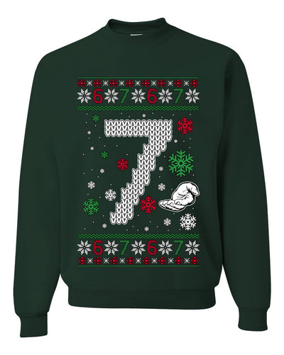 Christmas 7 Meme, Unisex Ugly Christmas Crewneck Sweatshirts