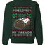 She Loves my Yule Log, Unisex Ugly Christmas Sweater Crewneck Sweatshirts