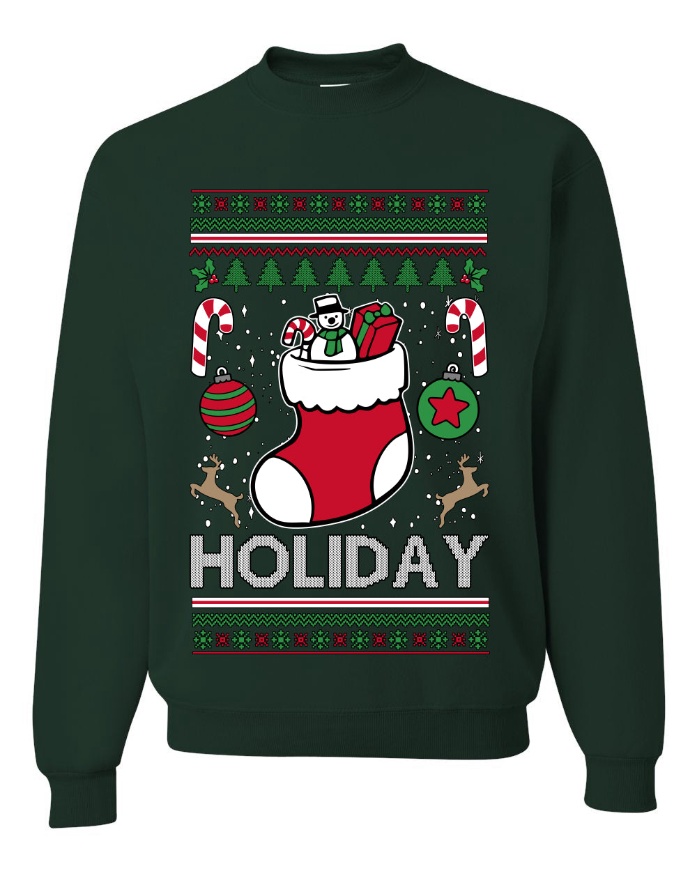 Holiday, Unisex Ugly Christmas Sweater, Crewneck Sweatshirts