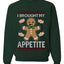 I Brought My Appetitie, Unisex Ugly Christmas Crewneck Sweatshirts