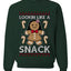 Lookin Like A Snack, Unisex Ugly Christmas Sweater Crewneck Sweatshirts