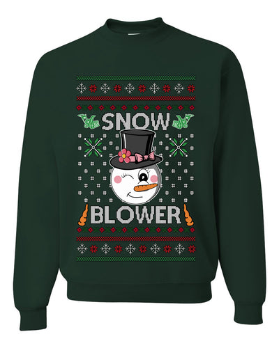 Snow Blower, Funny Unisex Ugly Christmas Crewneck Sweatshirts
