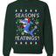 Season's Eatings Shark, Unisex Ugly Christmas Sweater Crewneck Sweatshirts