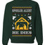 Spoiler Alert He Dies Nativity Scene, Unisex Ugly Christmas Sweater, Crewneck Sweatshirts