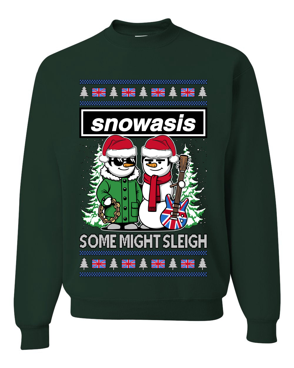 Snowasis English Rock Band Parody, Unisex Ugly Christmas Sweater, Crewneck Sweatshirts