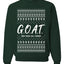 G.O.A.T. God Over All Things, Unisex Ugly Christmas Sweater Crewneck Sweatshirts