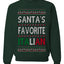 Santa's Favorite Italian, Funny Italian Christmas Sweater, Unisex Ugly Christmas Sweater, Crewneck Sweatshirts