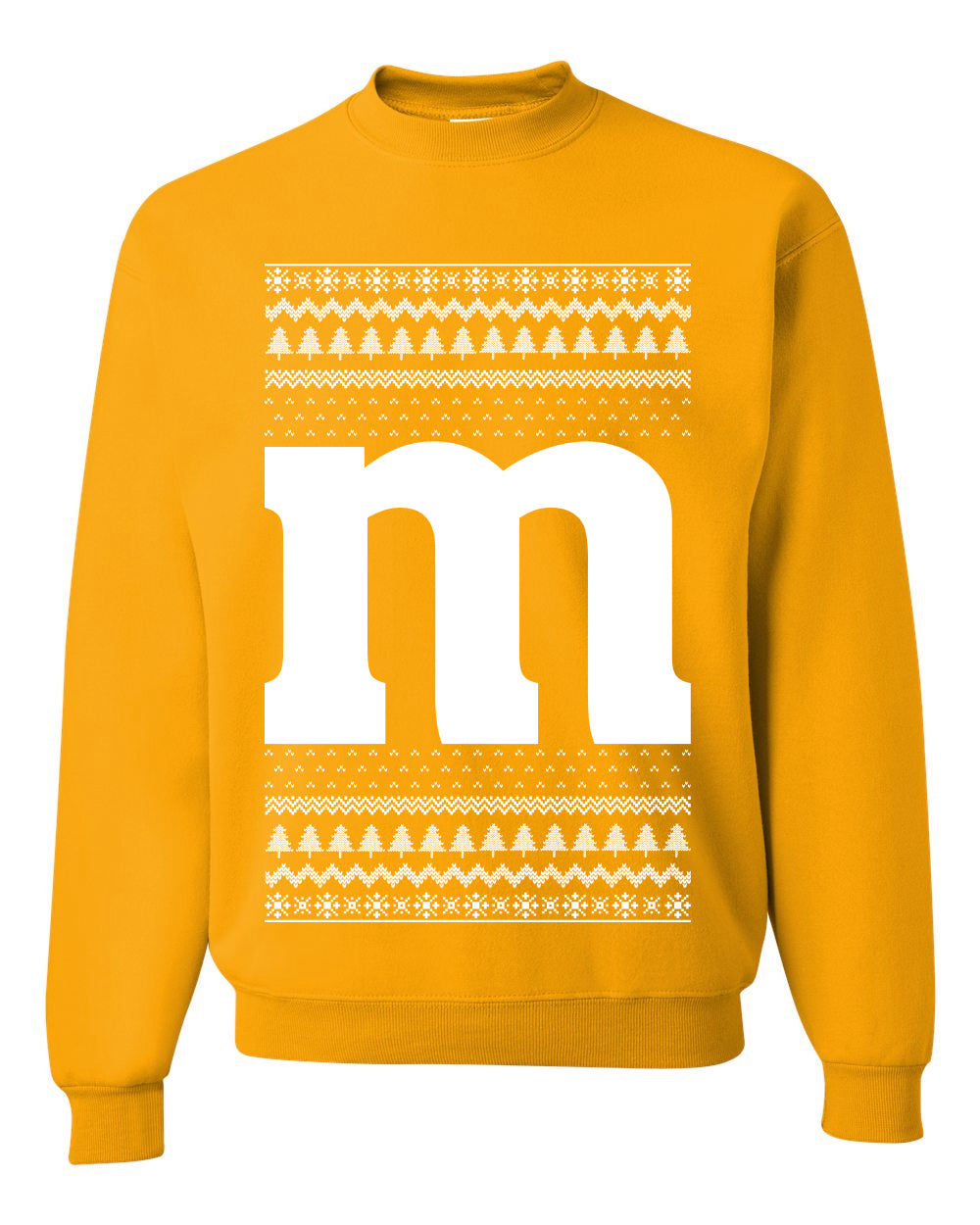 Letter M Christmas Candy, Unisex Ugly Christmas Sweater, Crewneck Sweatshirts