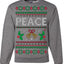 Peace Ugly Christmas Sweater Crewneck Sweatshirt