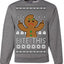 Bite This Funny Gingerbread Cookie Middle Finger Ugly Christmas Sweater Crewneck Sweatshirt